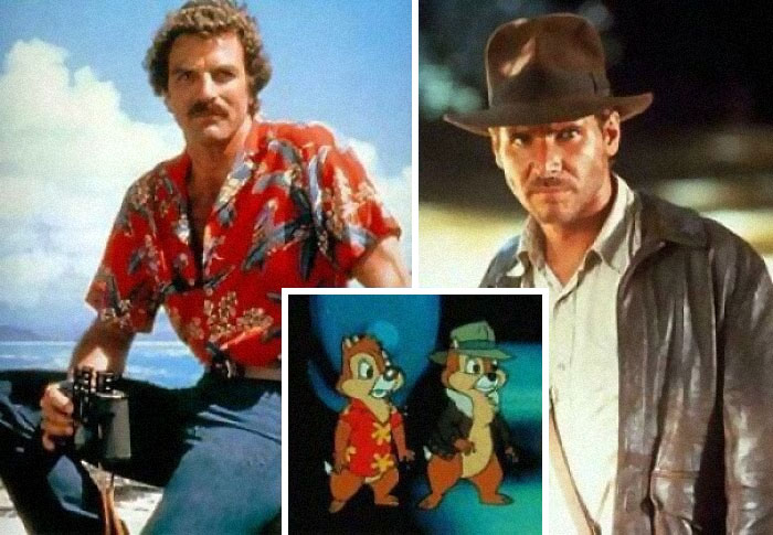 Chip & Dale Were Actually Dressed Like Indiana Jones And Magnum P.i