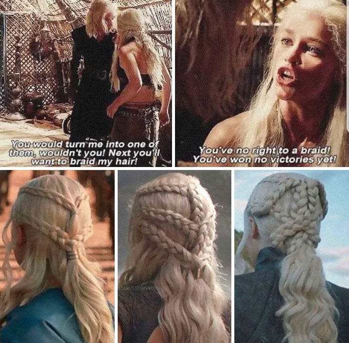 In Got, Daenerys Gets More Braids In Her Hair As She Wins More Victories - Following The Dothraki Tradition And Proving Her Valour As A Khaleesi