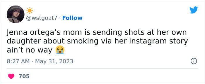 20-Year-Old Jenna Ortega Is Seen Smoking In Public, And Her Mom Publicly Calls Her Out In A Series Of Awkward Instagram Posts