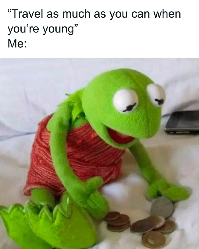 Broke Kermit meme