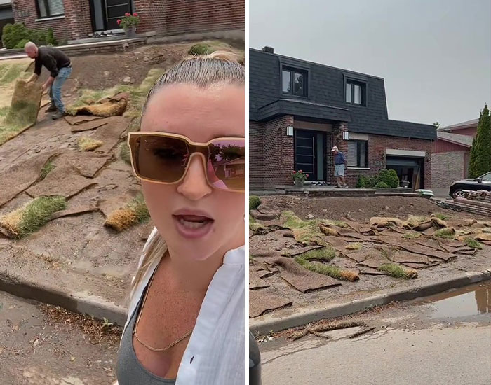 “We’ve Already Called The Police”: Customer Refuses To Pay For Her Grass, Landscapers Come And Rip It All Up