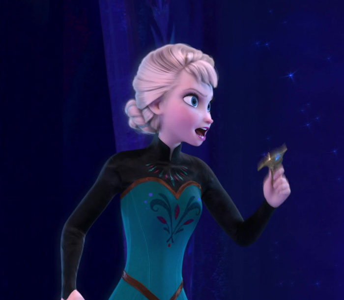 Frozen animated movie scene 
