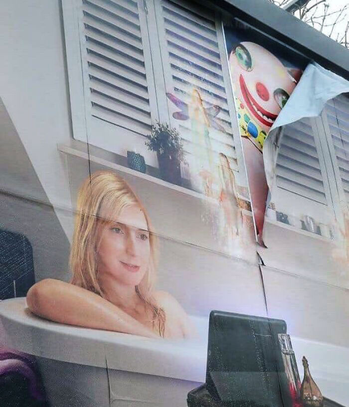 This Billboard Ad Peeling Off