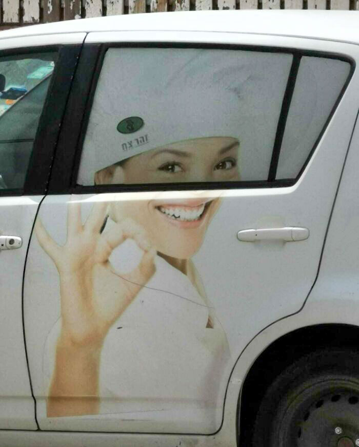 A Photo That Was Put On A Car. It's A Lot Funnier Seeing This In Person