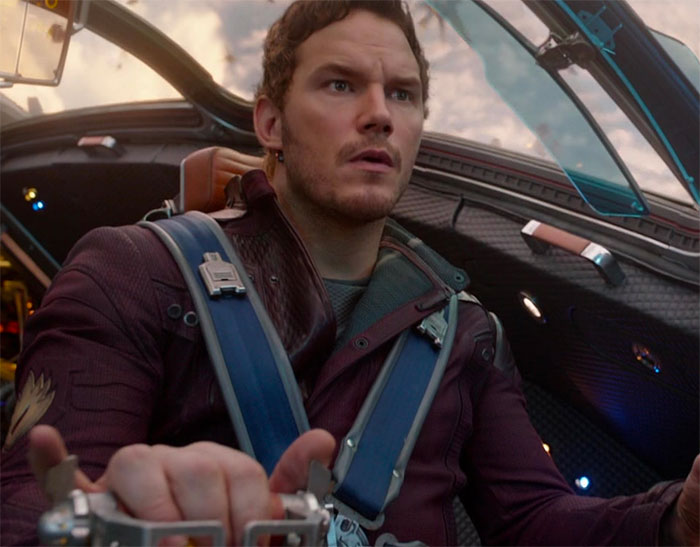Peter Quill driving the vehicle