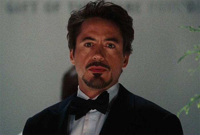 Tony Stark in a suit