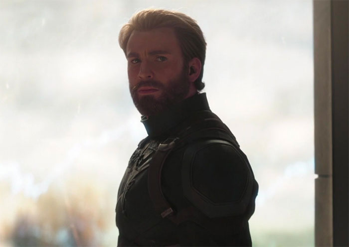 Steve Rogers in front of blurred background