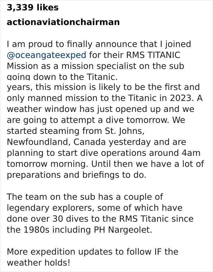 Missing Titanic Tourist Submarine With Billionaire Aboard Is Still Nowhere To Be Found While It Only Has Up To 96 Hours Of Oxygen Missing Titanic Tourist Submarine With Billionaire Aboard Is Still Nowhere To Be Found While It Only Has Up To 96 Hours Of Oxygen