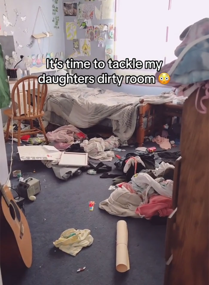 Mom Shows The Transformation Of Her Daughter’s Room Before And After Cleaning, A Lot Of People Are Not Happy About It