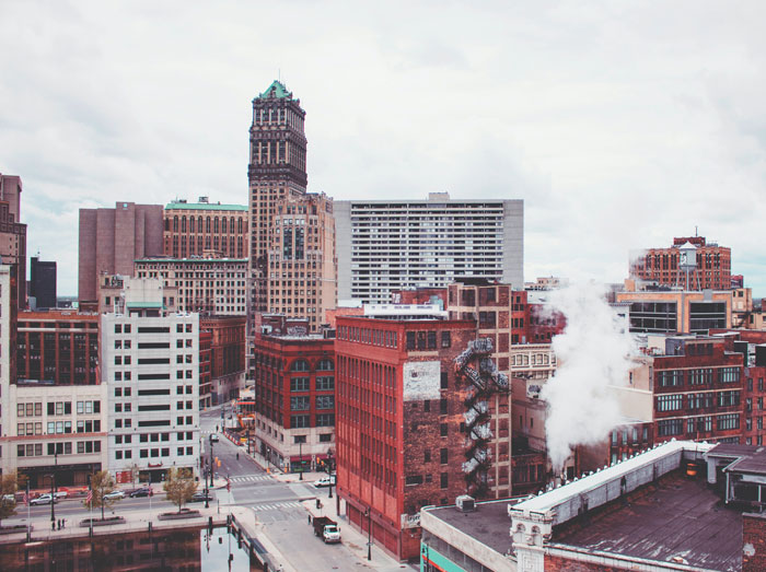 View of Detroit city