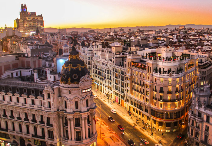 View of Madrid city