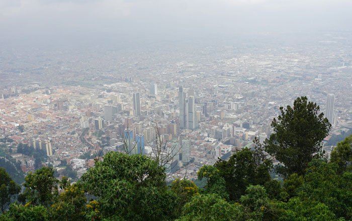 View of Bogotá city