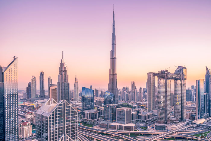 View of Dubai city