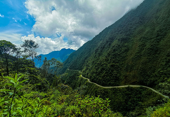 Picture of North Yungas road "The Road Of Death" in Bolivia