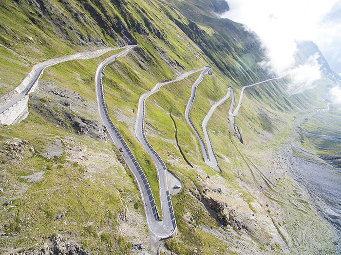 Picture of Stelvio Pass road in Italy