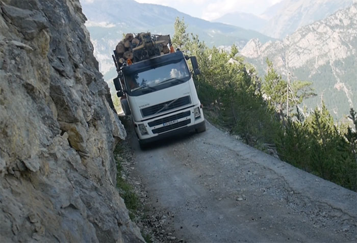 Picture of man driving on Butcher of the Extreme road in France