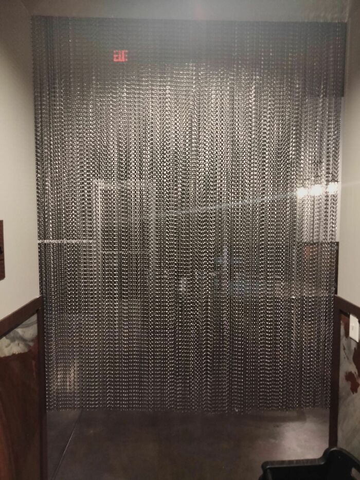 Chain Curtain At A Local Restaurant 🤮 You Pass This Going Into Or 🤢out Of🤢 The Bathrooms