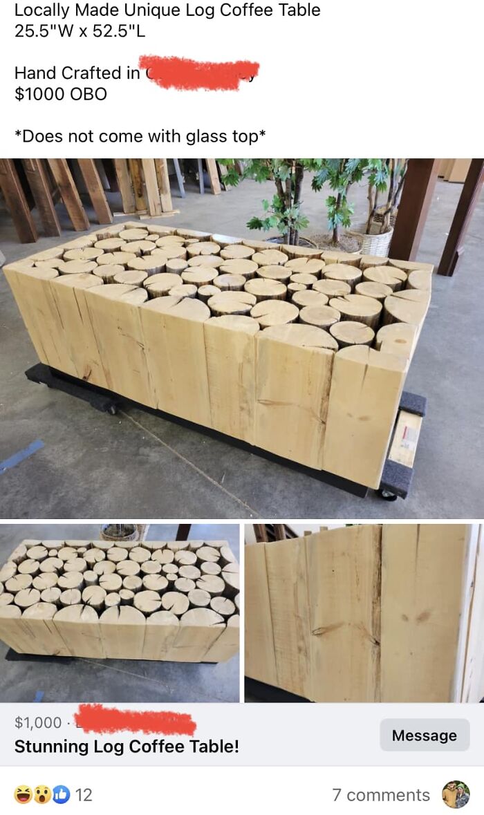 This High Priced Coffee Table Sans Glass Top