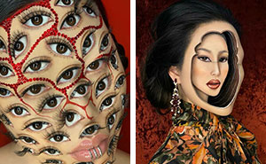 31 Looks fascinantes de ilusiones ópticas creados por esta maquilladora (nuevas fotos)