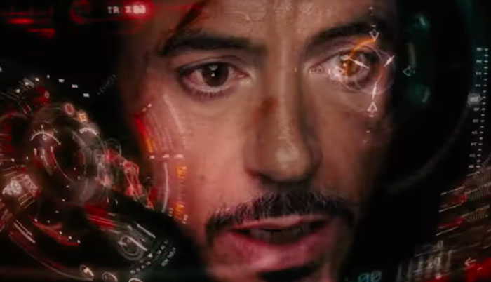 Scene from "Iron Man" movie