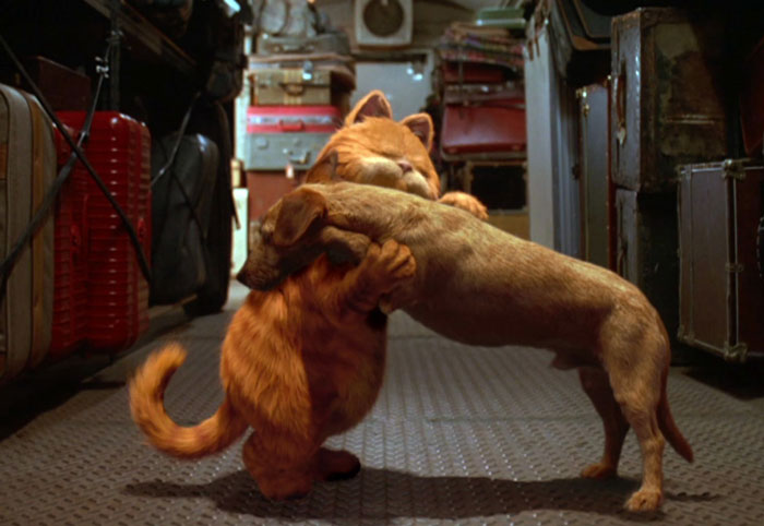Scene from Garfield movie