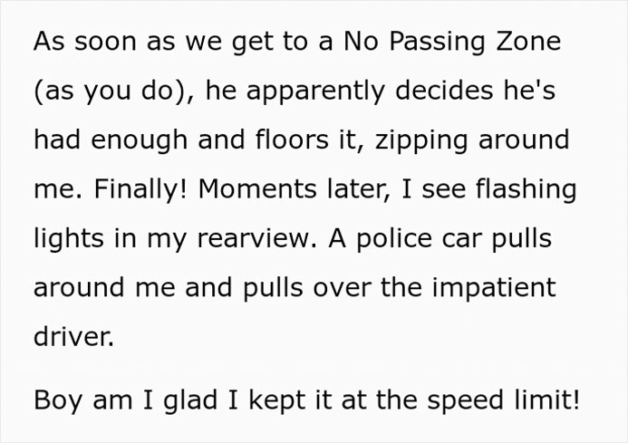 "I See Flashing Lights In My Rearview": Tailgater Learns His Lesson The Hard Way As It Leads To Police Intervention "I See Flashing Lights In My Rearview": Tailgater Learns His Lesson The Hard Way As It Leads To Police Intervention