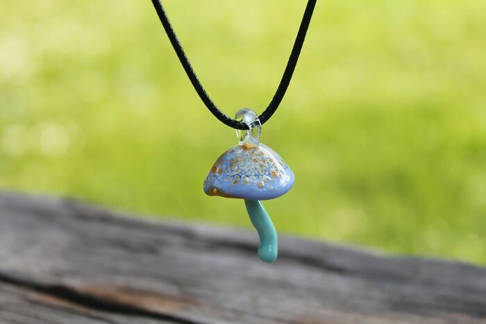 I Made Glass Pendants Inspired By Small Mushrooms