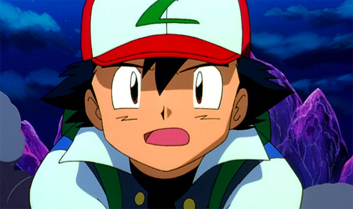 Ash Ketchum’s face with his mouth open