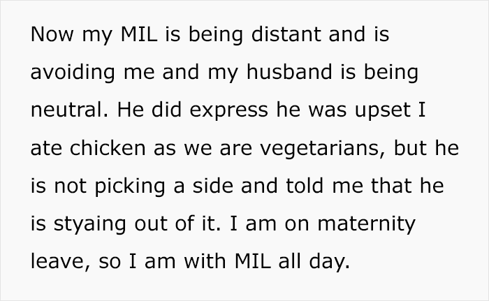 Pregnant Woman Feels Guilty For Ordering Chicken Wings And Upsetting Her Vegetarian MIL, Asks For Advice Online