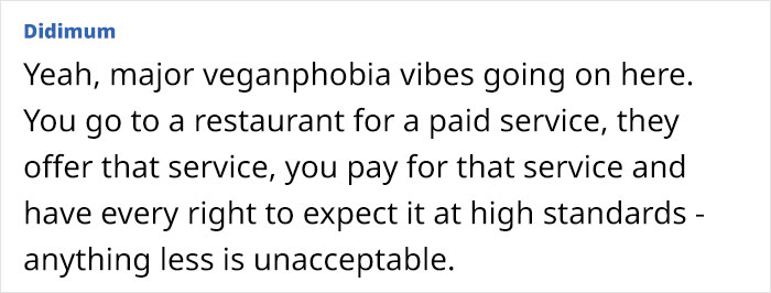 Parent Takes Vegan Daughter To A Restaurant, Waitress Reveals Her 'Vegan' Dish Had Butter In It, Leaving The Parent Livid Parent Takes Vegan Daughter To A Restaurant, Waitress Reveals Her 'Vegan' Dish Had Butter In It, Leaving The Parent Livid