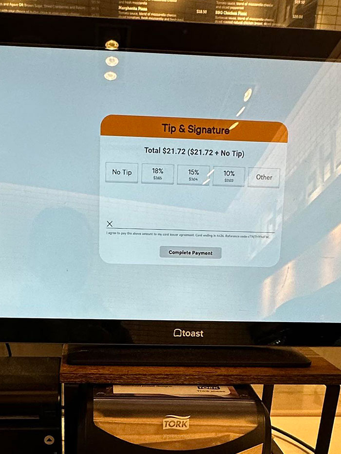 "The 'Don't Have To Interact With A Human' Fee": Tipping Option At Self-Checkout Sparks Outrage "The 'Don't Have To Interact With A Human' Fee": Tipping Option At Self-Checkout Sparks Outrage