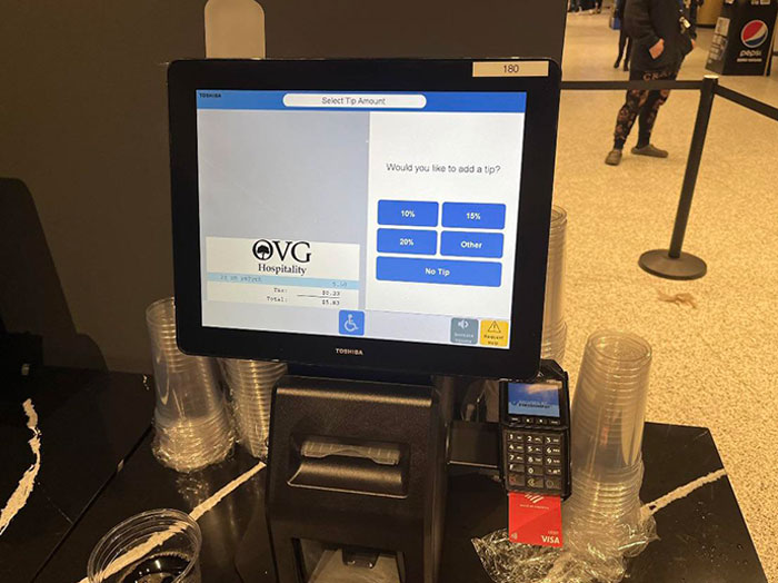 "The 'Don't Have To Interact With A Human' Fee": Tipping Option At Self-Checkout Sparks Outrage "The 'Don't Have To Interact With A Human' Fee": Tipping Option At Self-Checkout Sparks Outrage