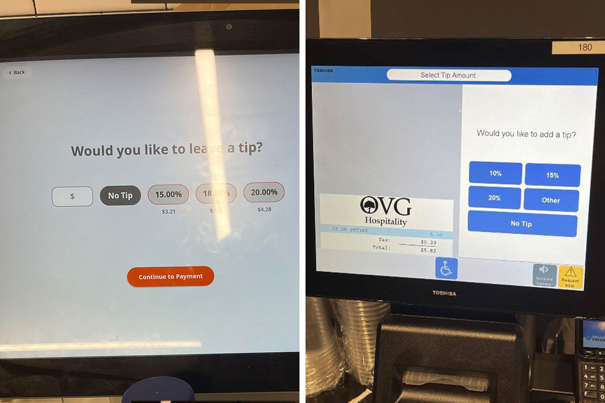 “The ‘Don’t Have To Interact With A Human’ Fee” Tipping Option At Self