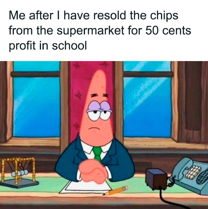 Patrick as a businessman meme