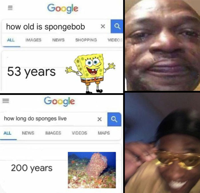 funny spongebob meme about ages