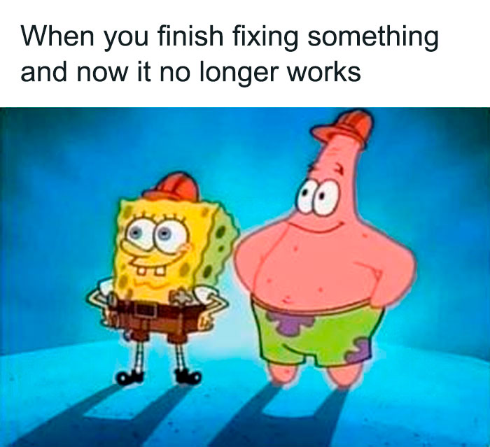 spongebob and Patrick staying with their hands on the hips meme