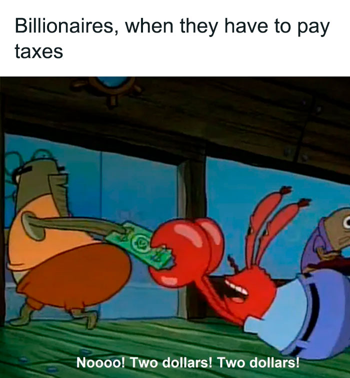 Mr.Krabs trying not to give the dollar meme