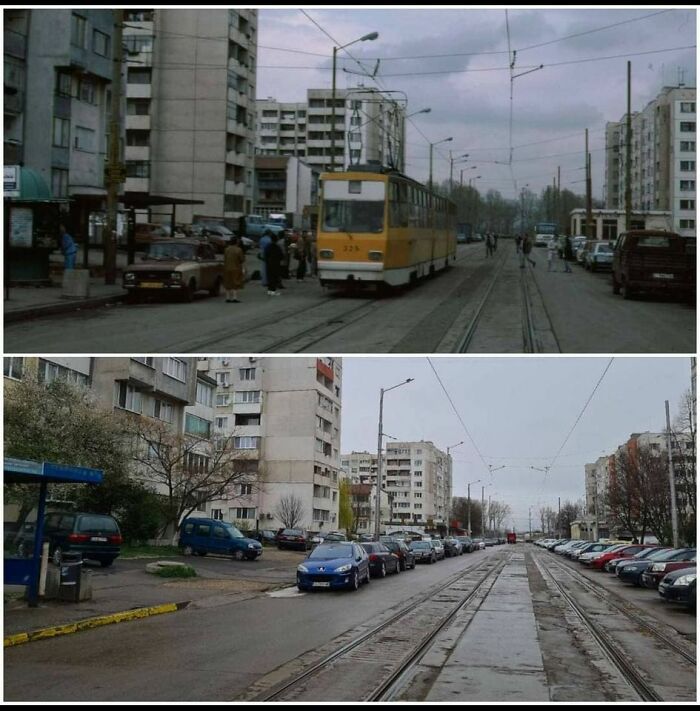 A Neighborhood Obelya, In Sofia Bulgaria. On The Top 1999 And Down 2022