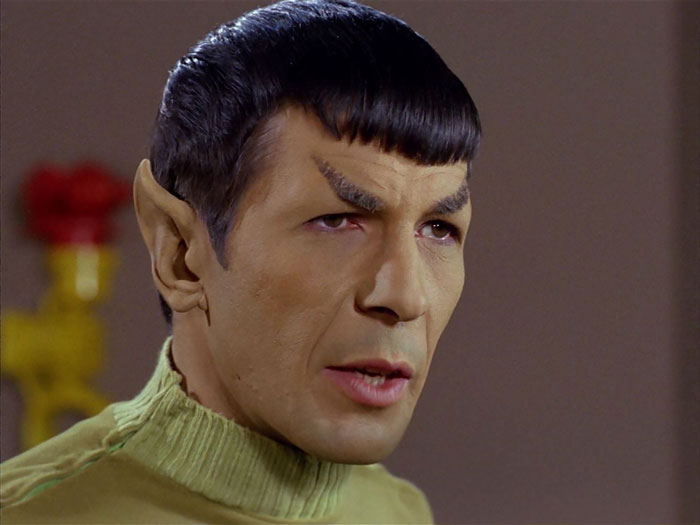 Close up of spock while he is talking