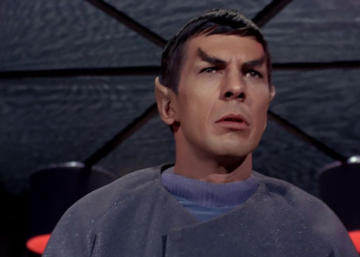 Spock looking worried