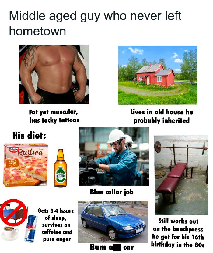 Middle Aged Guy Who Never Left His Hometown Starter Pack