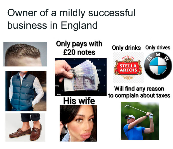 Owner Of A Mildly Successful Business In England Starter Pack