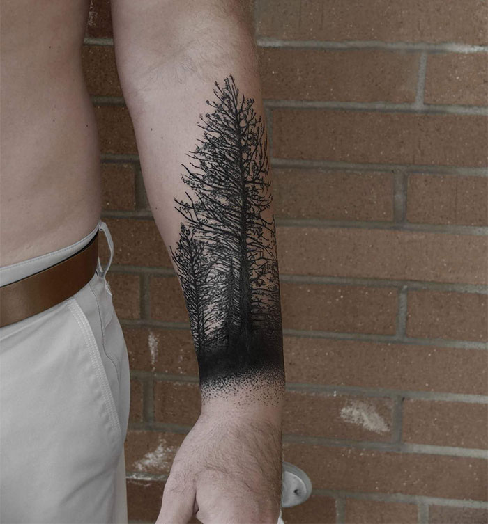 Tree Silhouette Tattoo