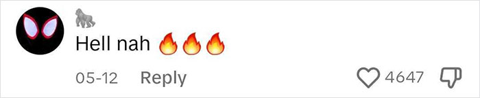 "Viral tattoo artist's back piece sparks mixed reactions; comment reads 'Hell nah' with fire emojis, 4647 likes. "Viral tattoo artist's back piece sparks mixed reactions; comment reads 'Hell nah' with fire emojis, 4647 likes.