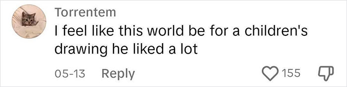 Comment on viral tattoo artist's back piece; user suggests it resembles a child's drawing. Comment on viral tattoo artist's back piece; user suggests it resembles a child's drawing.