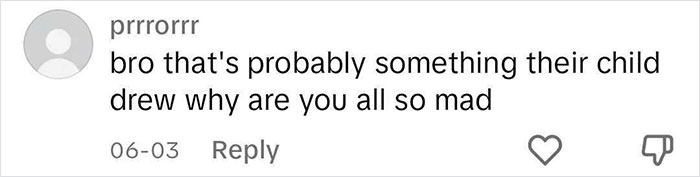 Comment criticizing viral tattoo artist's back piece with humor. Comment criticizing viral tattoo artist's back piece with humor.