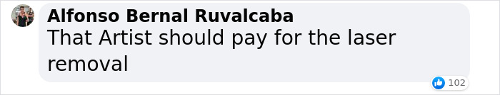 Comment about tattoo artist going viral with a back piece, suggesting laser removal. Comment about tattoo artist going viral with a back piece, suggesting laser removal.