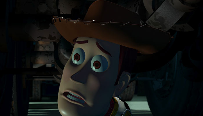 Woody looking very stressed