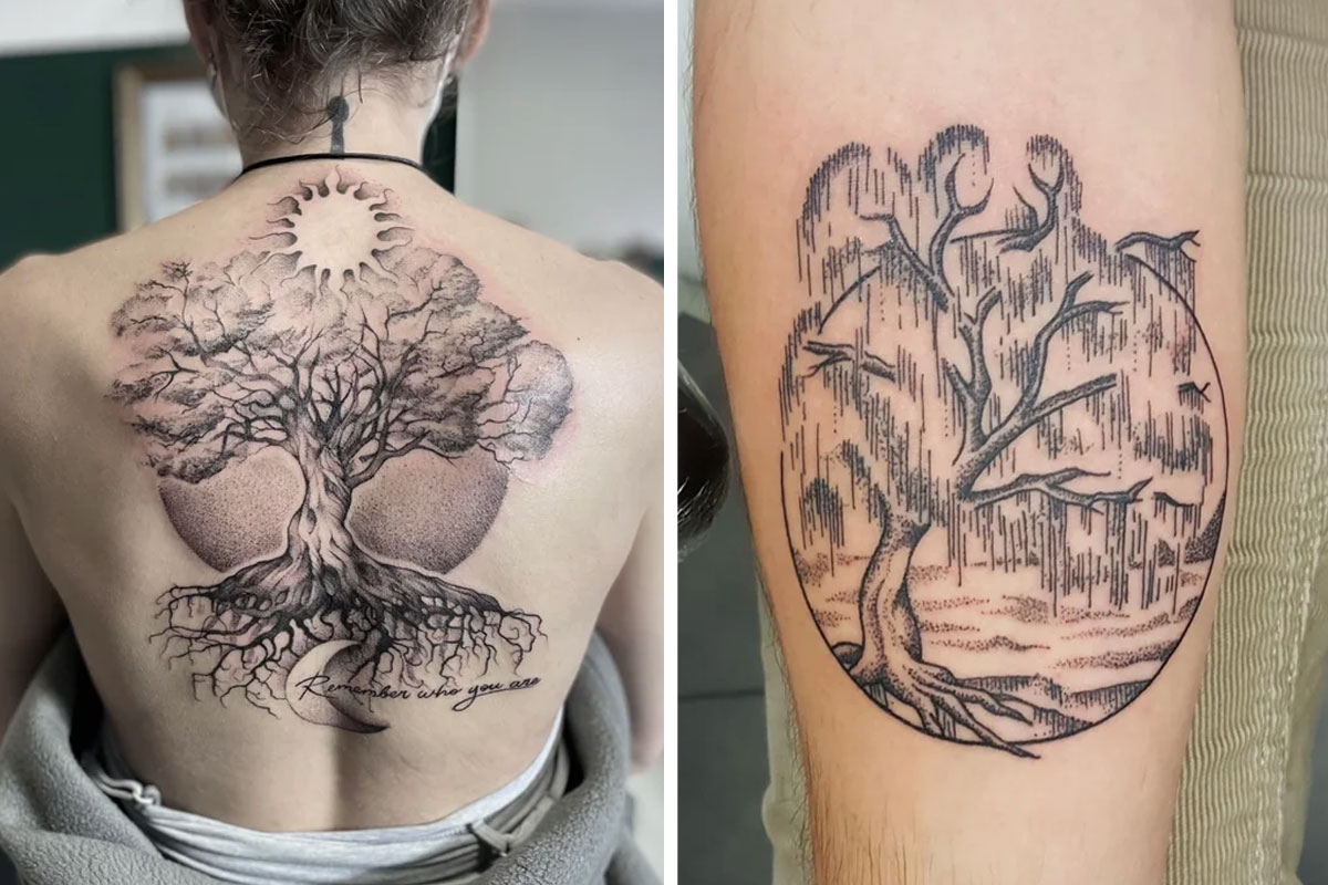 100 Majestic Tree Tattoos To Celebrate The Wonders Of Nature  Bored Panda
