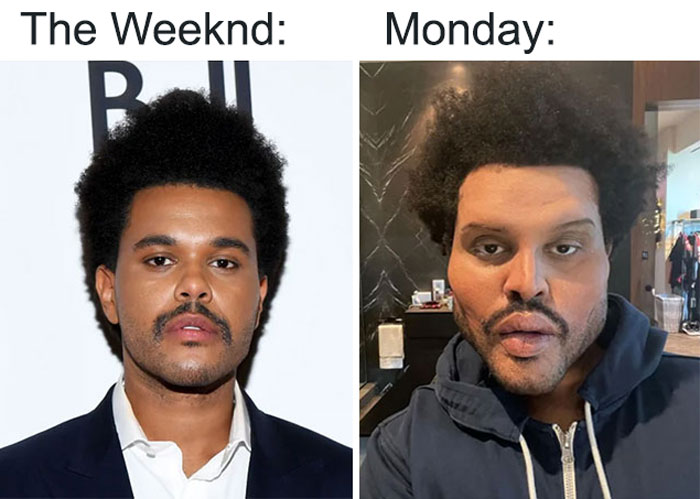 Weekend meme with The Weeknd singer